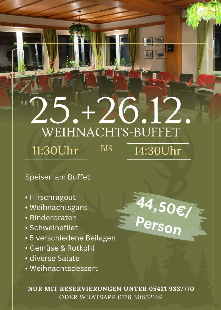 Weihnachts Buffet. Festliches Weihnachtsessen